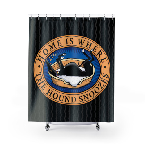 Cartoon Greyhound Shower Curtain