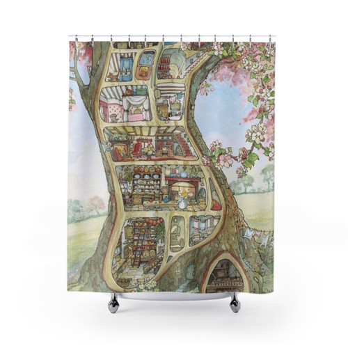 Crabapple Cottage Shower Curtains - British Countryside Decor