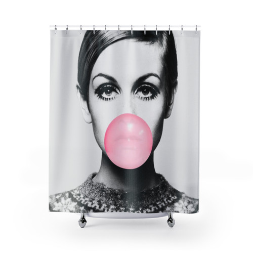 Scandinavian Twiggy Print Shower Curtain - Modern Wall Art