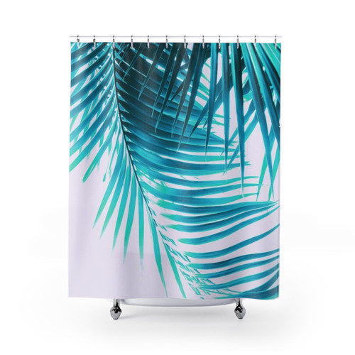 Tropical Palm Leaves Shower Curtain