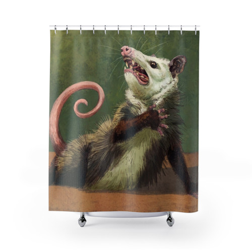Dramatic Opossum Actress Shower Curtains