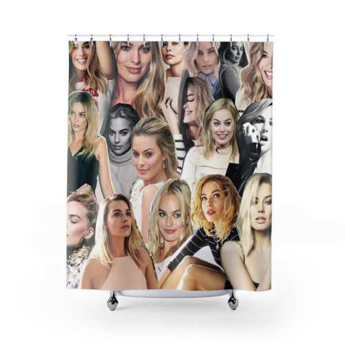 Margot Robbie Collage Shower Curtain