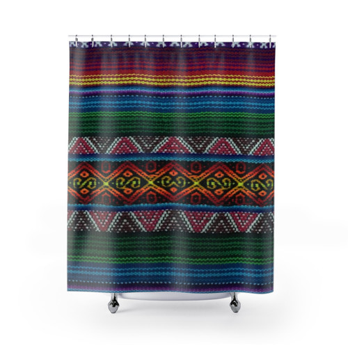 Colorful Peruvian Textile Pattern Shower Curtain