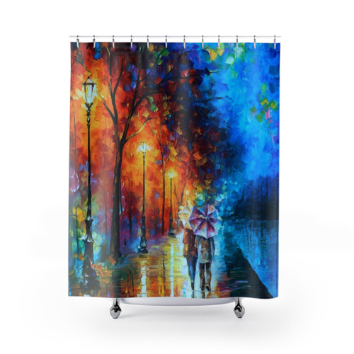 Leonid Afremov Shower Curtains - Love by The Lake