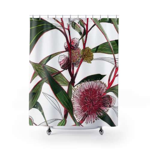 Hakea Floral Shower Curtain for Bathroom