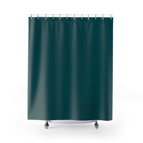 Teal Green Solid Color Accent Shower Curtains
