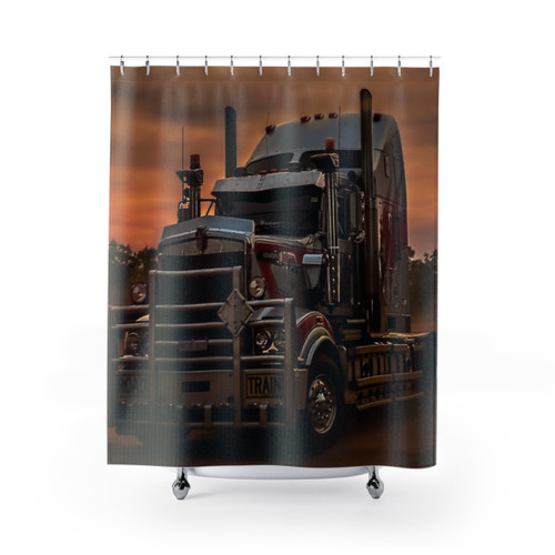 Prime Mover Kenworth Truck Sunset Shower Curtains