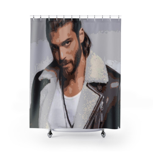Can Yaman Shower Curtain - Stylish Turkish Actor Design