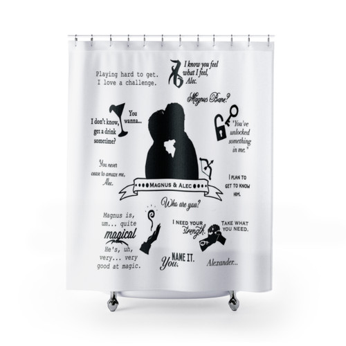 Malec Quotes Shower Curtains for Shadowhunters Fans