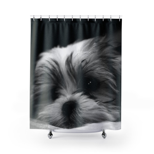 Shitzu/Maltese Mix Puppy Shower Curtain