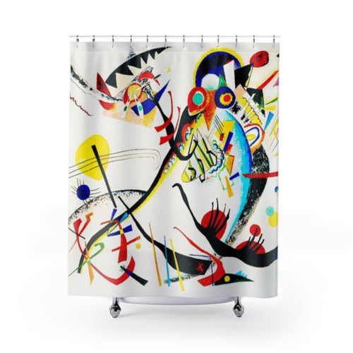 Wassily Kandinsky Blue Segment Abstract Art Shower Curtains
