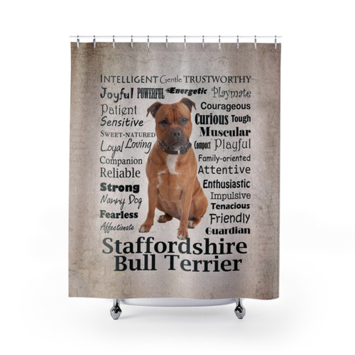 Staffordshire Bull Terrier Shower Curtains