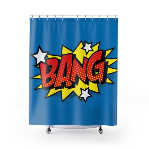 Bang Cartoon Shower Curtains