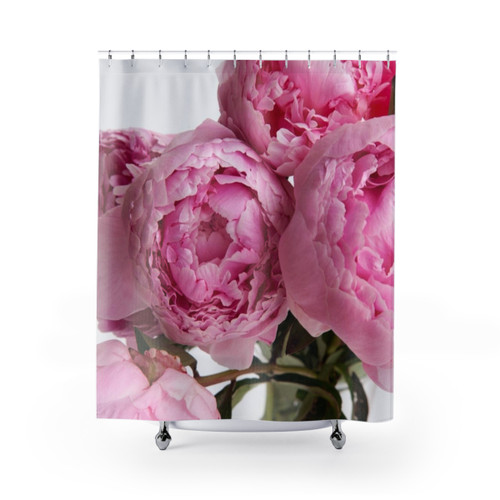 Gorgeous Pink Peony Flower Shower Curtain