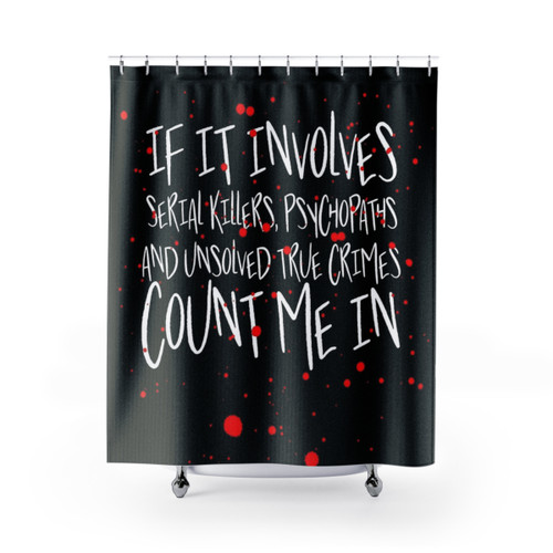 True Crime Themed Shower Curtains
