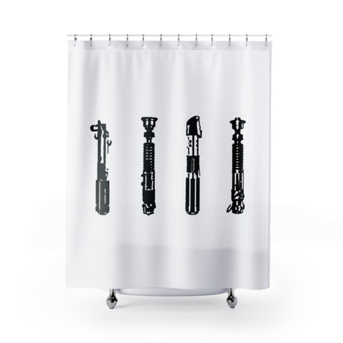 Stencil Saber Star Wars Shower Curtains