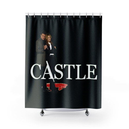 Castle and Beckett Themed Shower Curtain