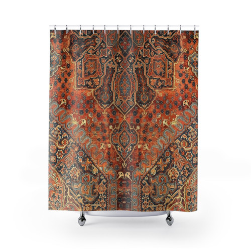 Golden Oriental Heritage Moroccan Style Shower Curtains