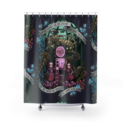 Bioshock Gatherer's Garden Themed Shower Curtain