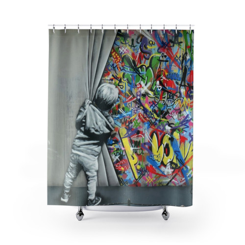 Martin Whatson Wynwood Walls Miami Shower Curtains