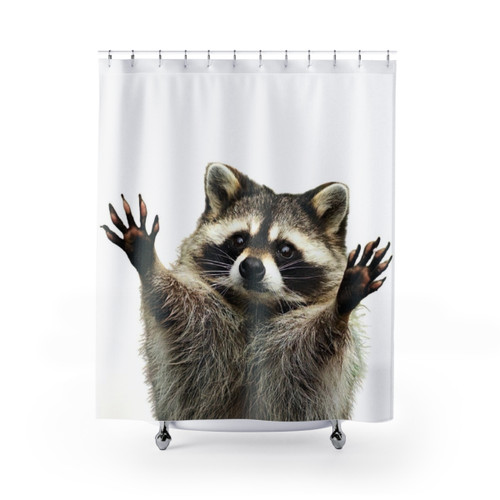 Racoon Shower Curtain for Animal Lovers