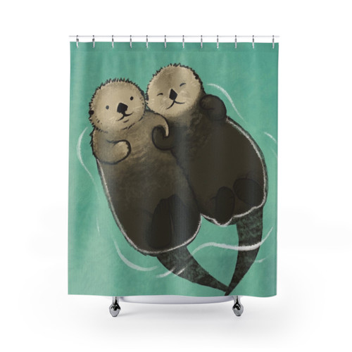 Significant Otters Otter Couple Shower Curtain