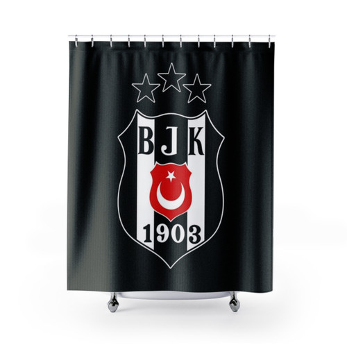 Besiktas Logo Shower Curtains - Turkish Football Team Decor