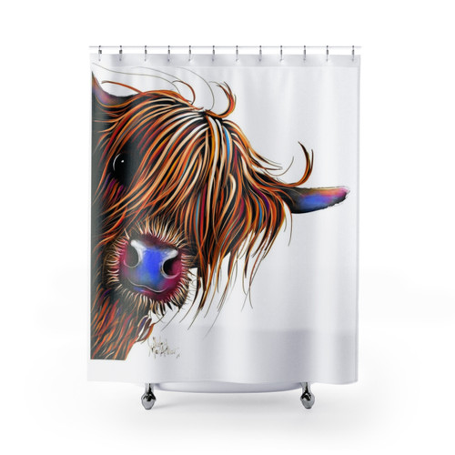 Highland Cow Print Shower Curtain