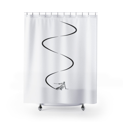 Ski Lines Shower Curtains - Alpine-Inspired Bathroom Decor