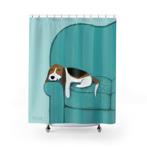 Cute Beagle Dog Shower Curtains