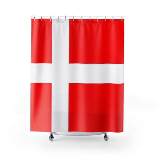 Denmark Flag Shower Curtains - Scandinavian Home Decor