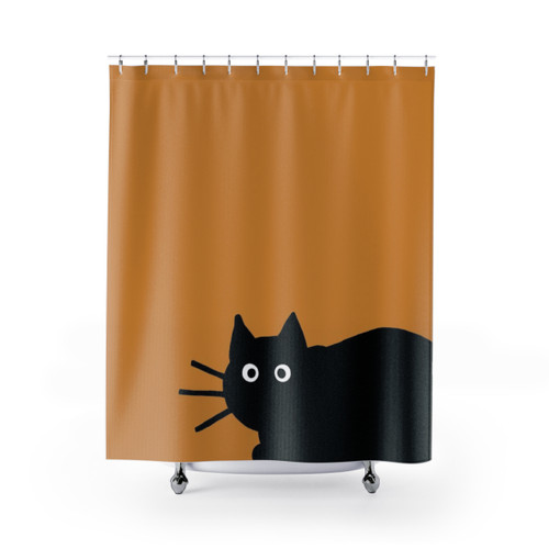Black Cat Shower Curtains for Pets and Animal Lovers