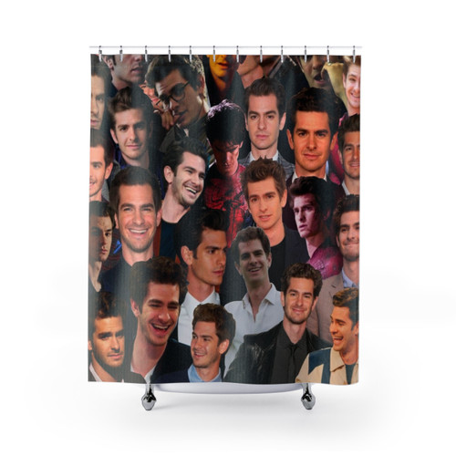 Andrew Garfield Photo Collage Shower Curtain