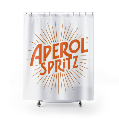 Aperol Spritz Themed Shower Curtain