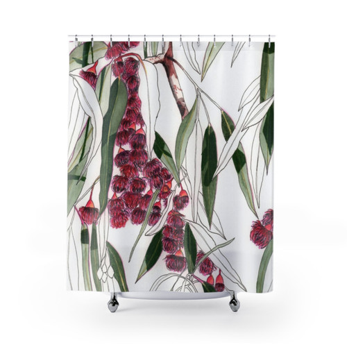 Botanical Eucalyptus Leaves Shower Curtain
