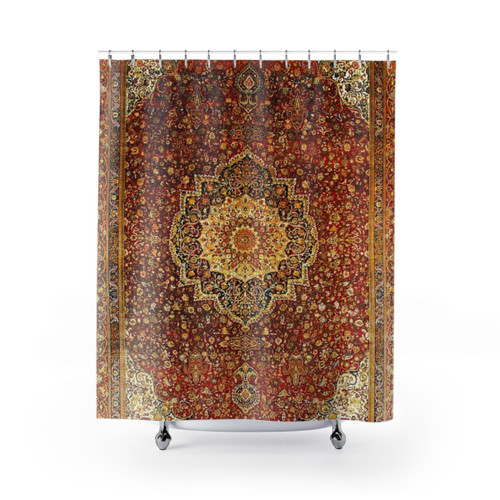 Khorasan Antique Persian Carpet Print Shower Curtains