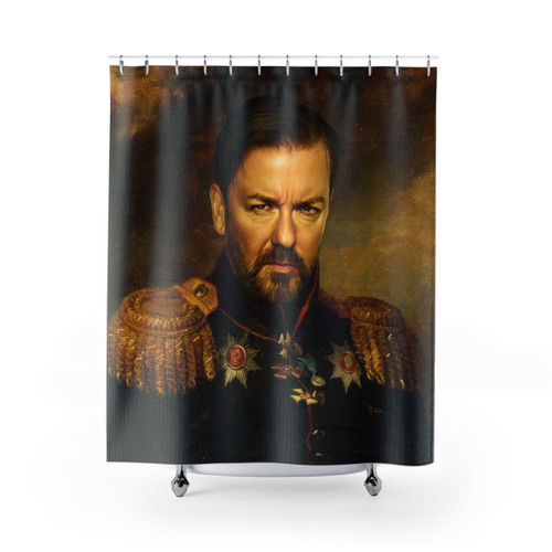 Ricky Gervais Replaceface Shower Curtain