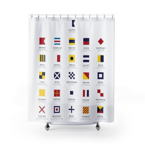 Nautical Flags Shower Curtain