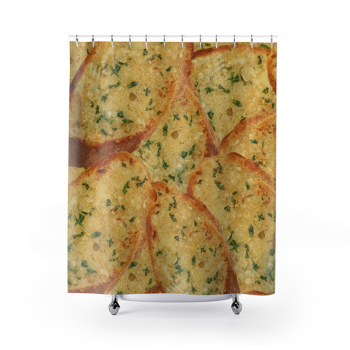 Garlic Bread Themed Shower Curtain