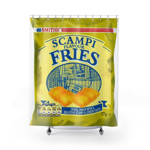 Scampi Fries Themed Shower Curtain