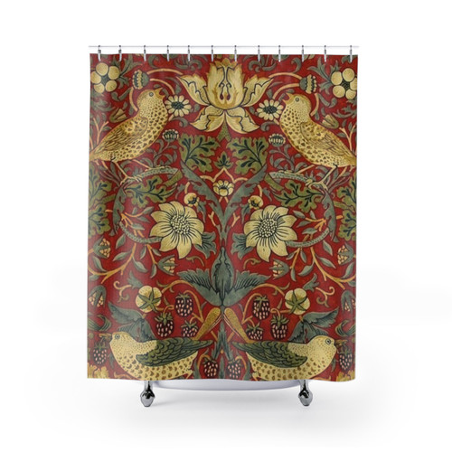 William Morris Birds Floral Shower Curtains