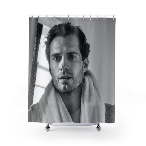TOWEL H.C Shower Curtains featuring Henry Cavill design