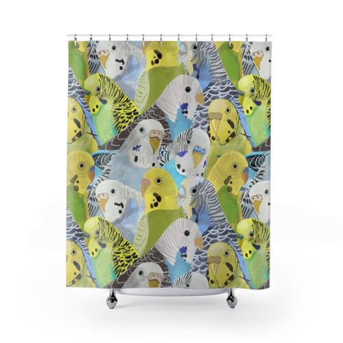 Budgie Parakeet Shower Curtains