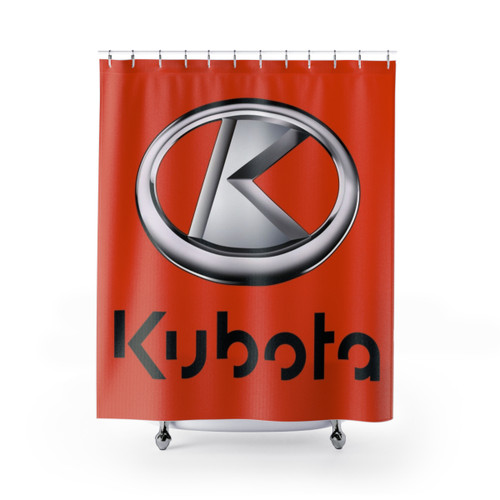 Kubota Shower Curtain featuring Kubota tractor logo
