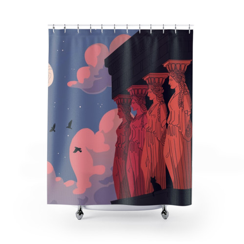 Ancient Greek Caryatids Shower Curtain
