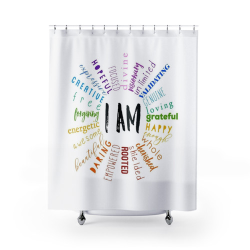 Positive Affirmation Shower Curtains