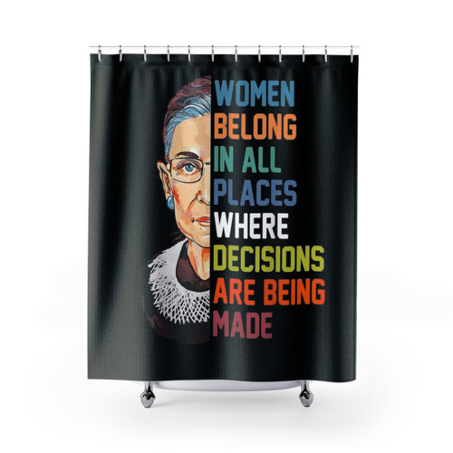 Ruth Bader Ginsburg Feminist Shower Curtains