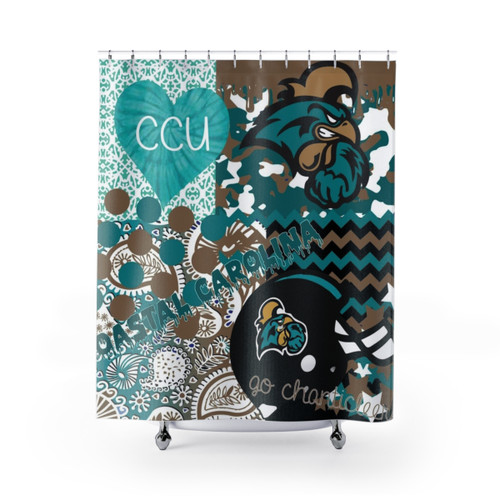 Coastal Carolina University Collage Shower Curtains