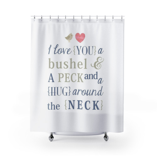 Love Poem Shower Curtains with Romantic Design