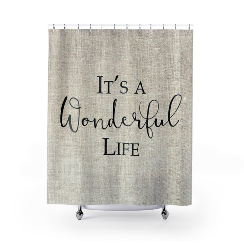 Its a Wonderful Life Christmas Shower Curtains